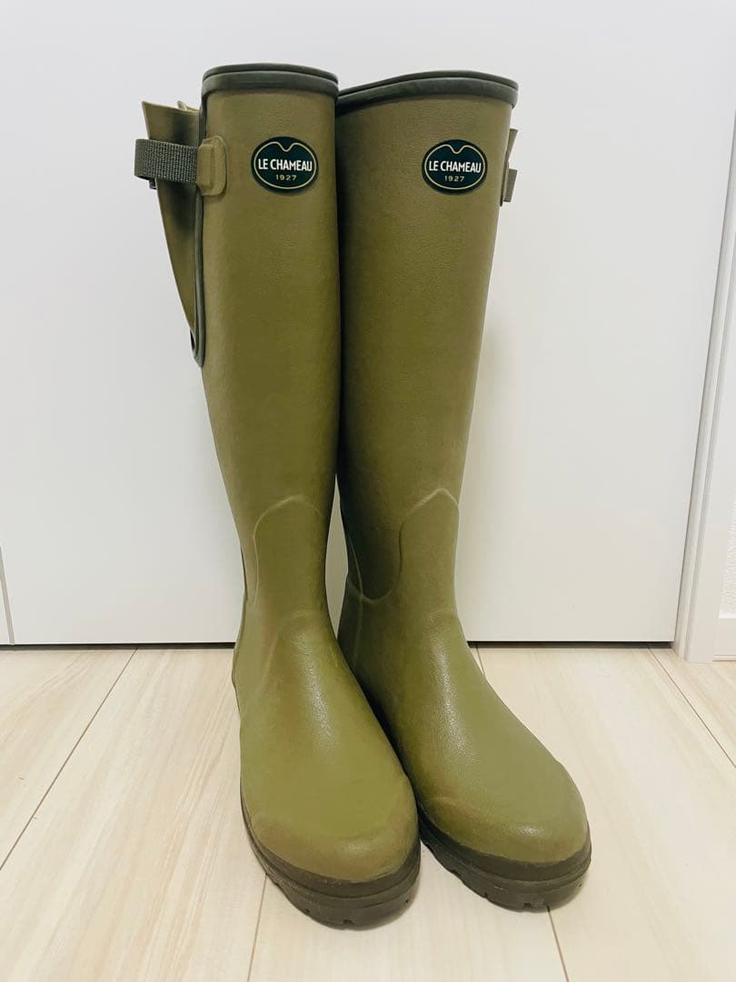 美品　ルシャモー ラバーブーツ レインブーツ LE CHAMEAU
