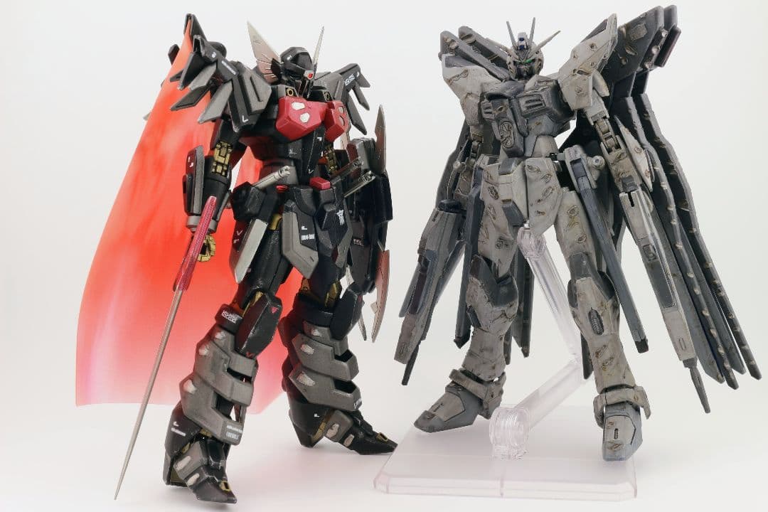 HGブラックナイトコードジヴァ　ストライクフリーダム　ジオラマ　塗装済み　完成品