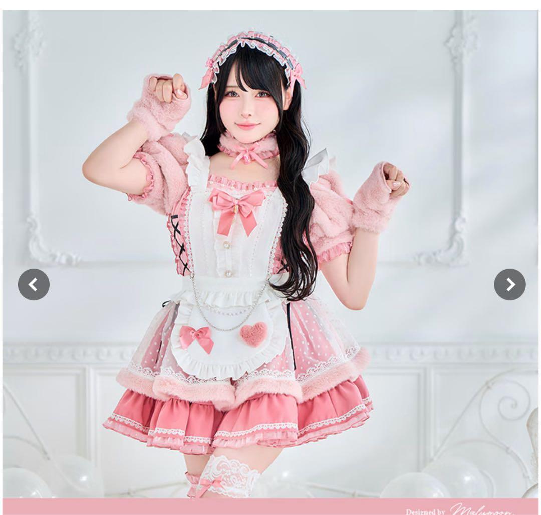 Mumei着用 シュガードットシフォンピンクメイド Malymoon