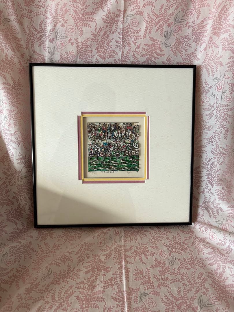 真作■ジェームスリジィ 3Dシルクスクリーン 版画 TRIATHLON■絵画