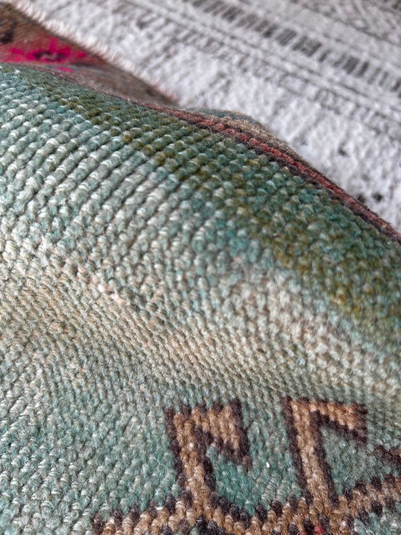 124×80 ミフラーブ　トルコ　ヴィンテージラグ　トルコラグ　ペールカラー