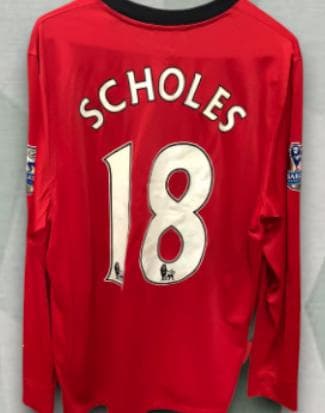 0910 マンチェスター・ユナイテッド ホーム 長袖 18番 ポール・スコールズ