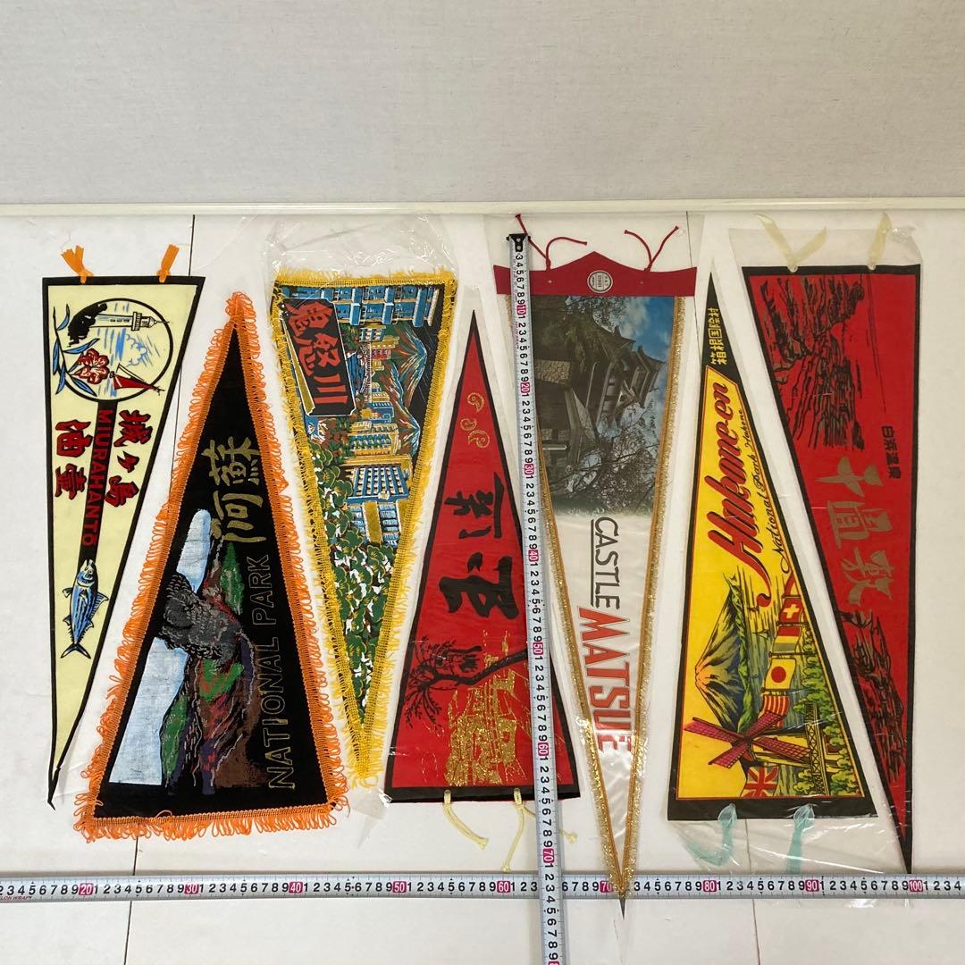 ペナント 壁掛け 旅行 観光地 名所 記念 日本 まとめ売り 60枚 レトロ