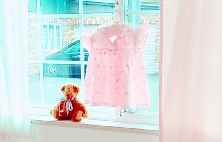 ヴィンテージ フランス 小花柄コットンミニドレス