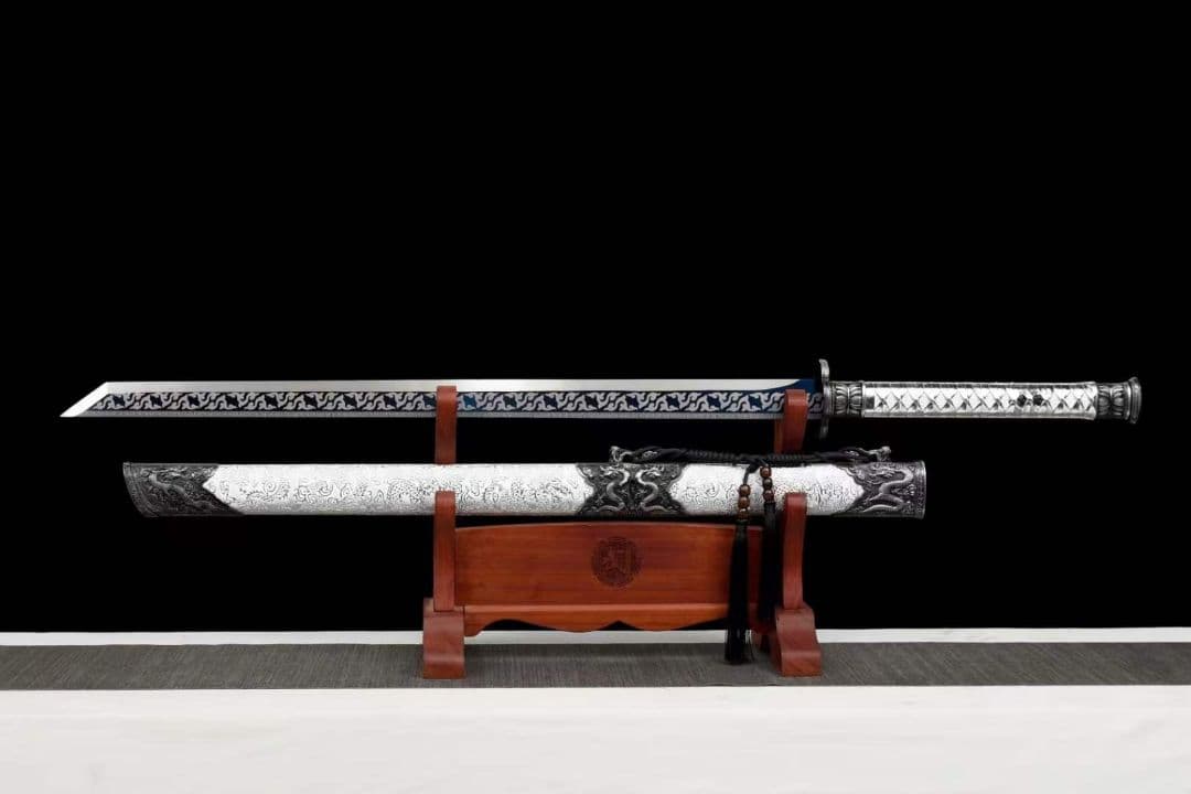 【黒金古刀―柳葉刀】 古兵器 武具　刀装具　日本刀　模造刀 居合刀 長尺