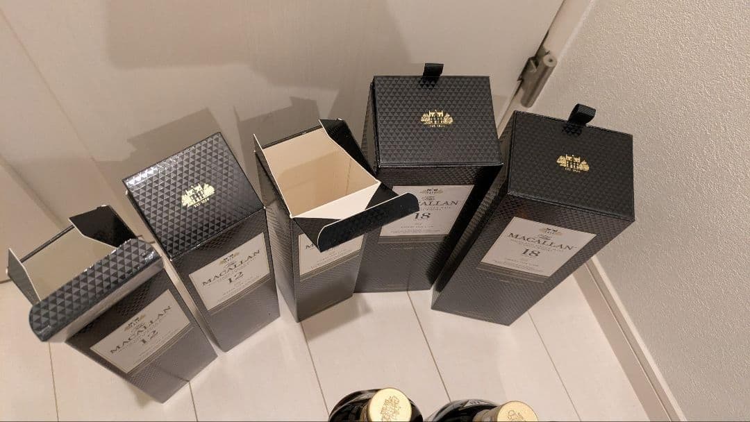 マッカラン 全部 シェリー 12年 3本、18年 2本のセット