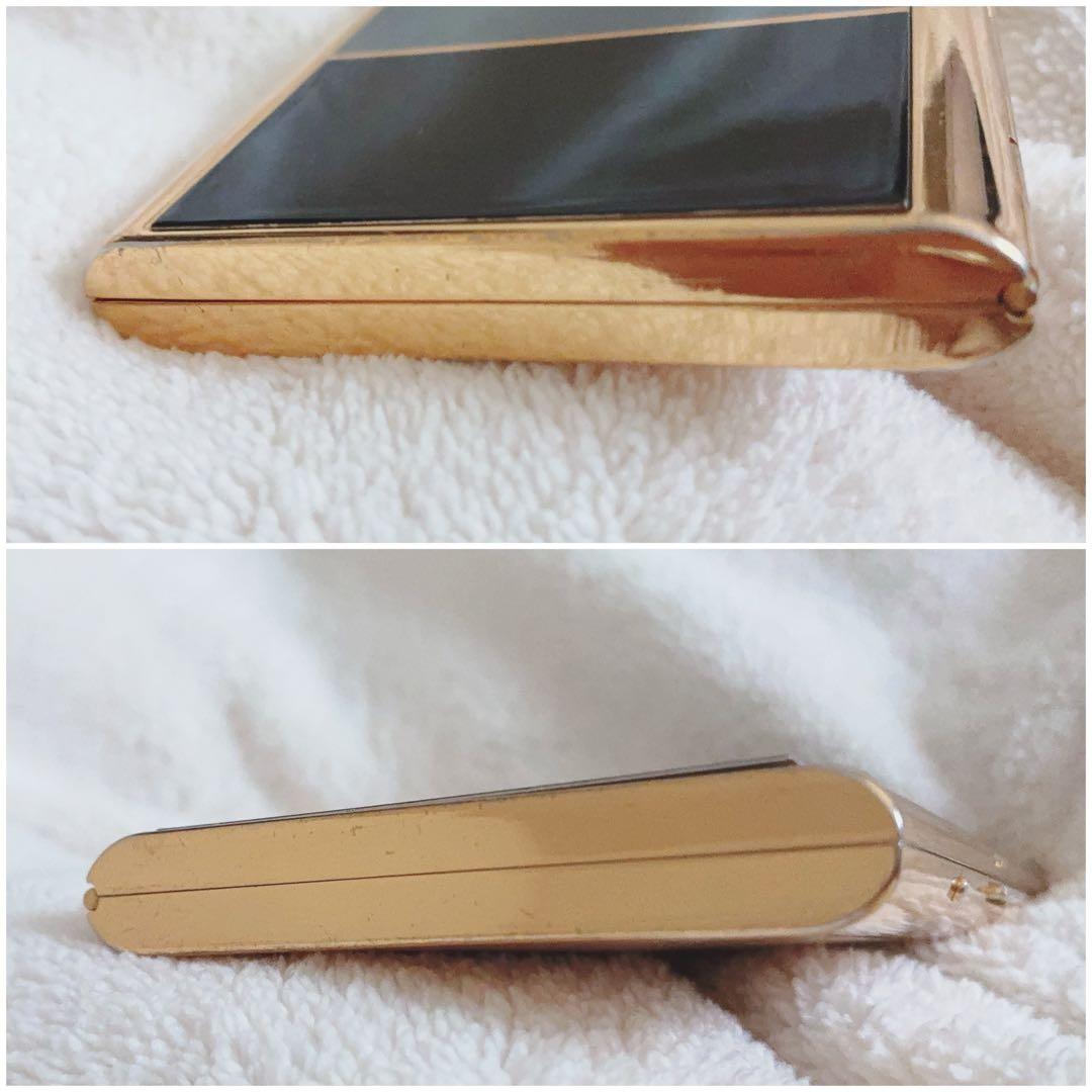 〈正規品〉イヴ・サンローラン名刺入れ カードケース ゴールド ブラック