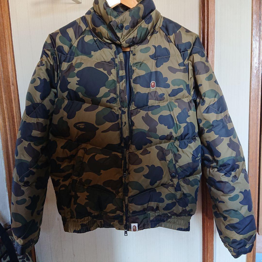 アベイシングエイプ ダウンジャケット カモフラ迷彩 S