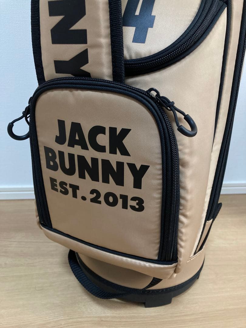 新品 パーリーゲイツ ジャックバニー 定番キャディバッグ 自立型 ベージュ