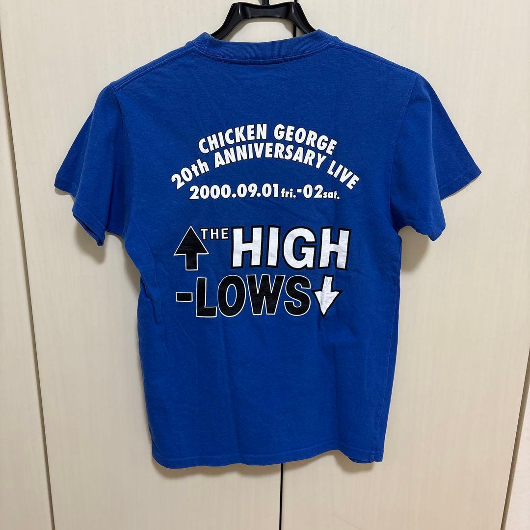 THE HIGH-LOWS チキンジョージ 20周年記念Tシャツ ブルー