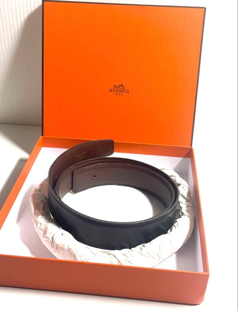 エルメス HERMES　ベルト ブラック　ブラウン 箱付き