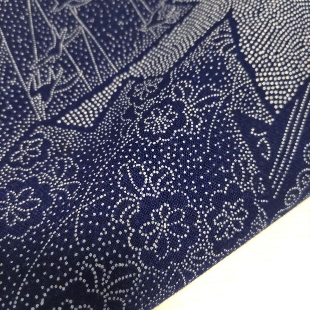 竺仙　籠染め　浴衣　ゆかた　リバーシブル　両目