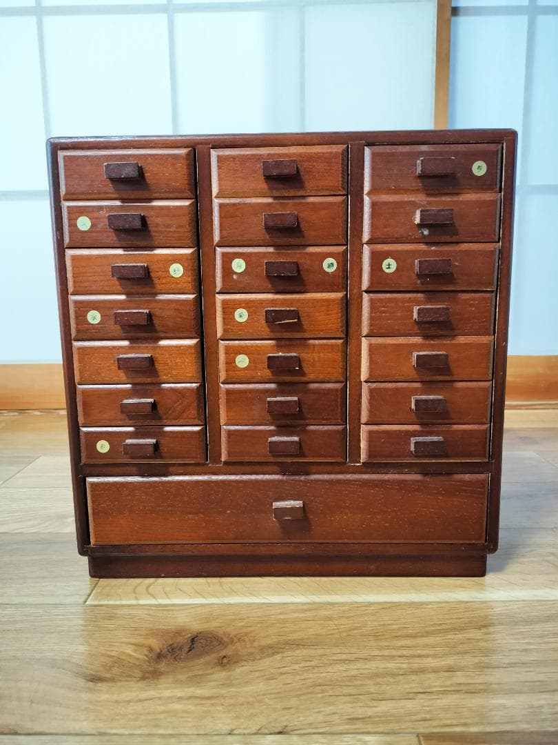 レトロ　木製引き出し式収納家具　ミニチェスト