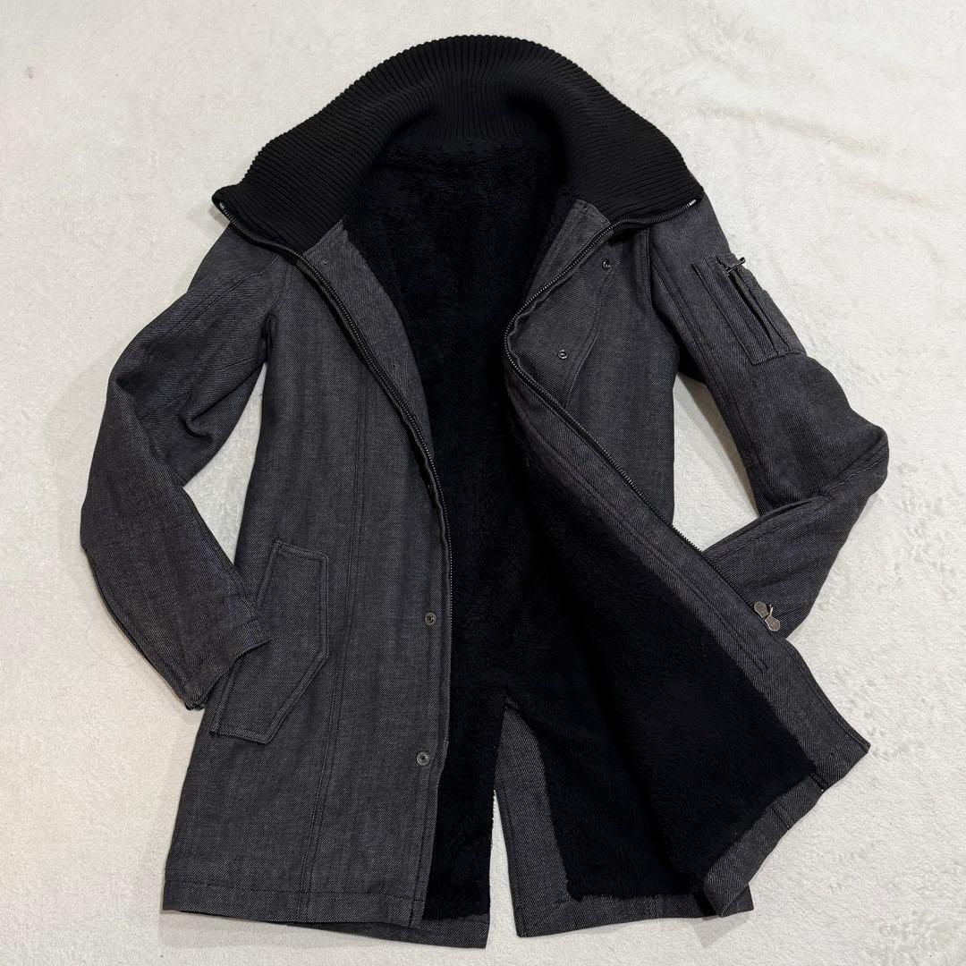 ジャケット・アウター SHELLAC Fleece Long Jacket Gray M Y2K