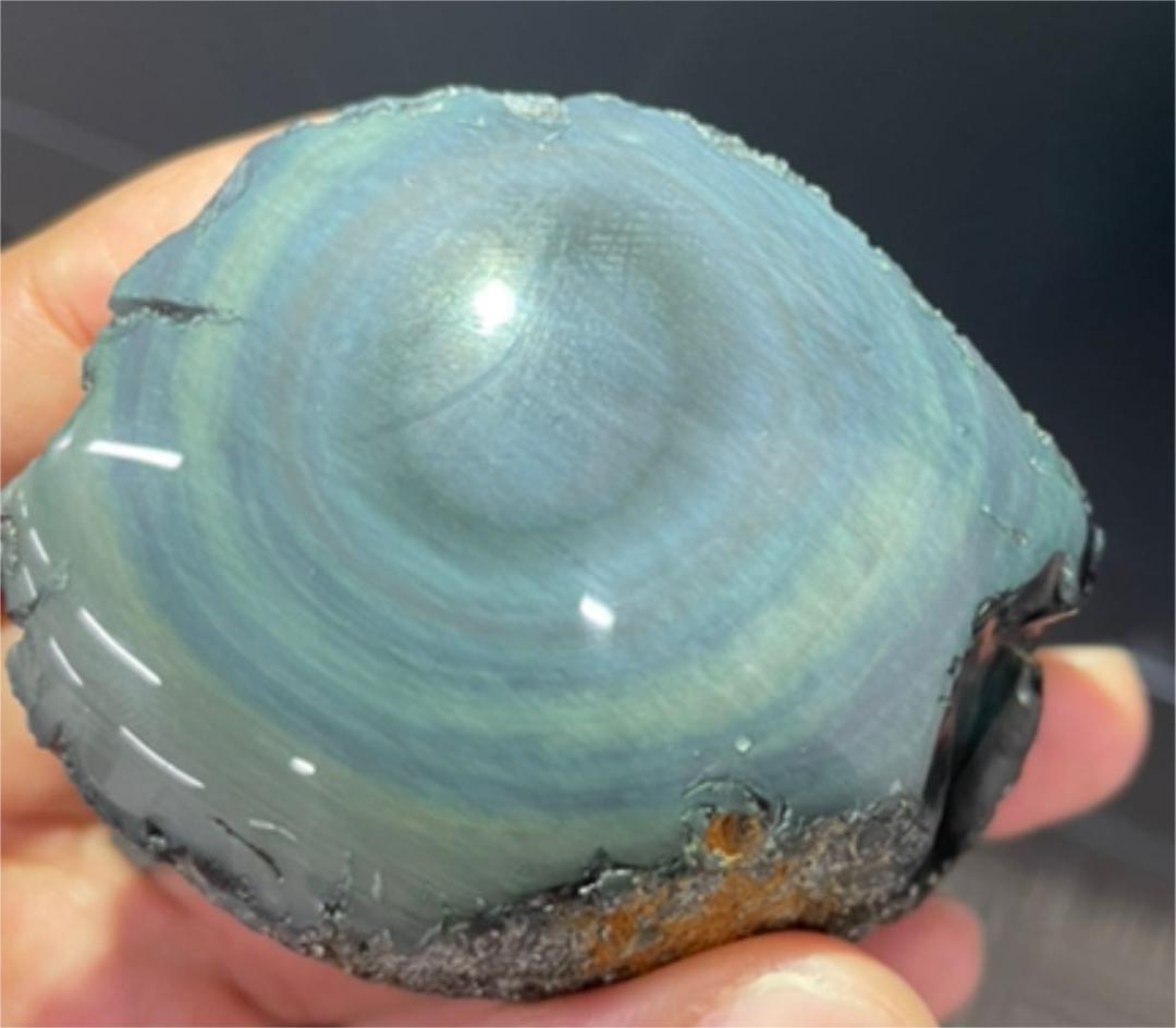 研磨済　十勝石玲瓏　パステル色レインボーオブシディアン