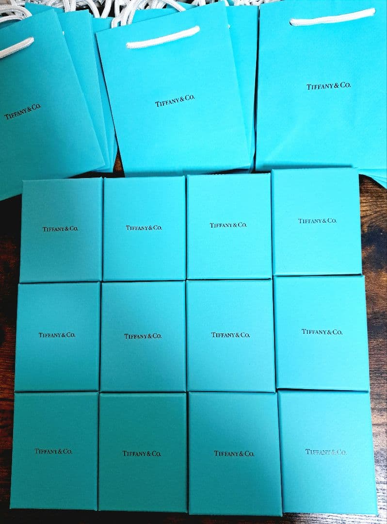 ティファニー 空箱③ 巾着 リボン カード ショップ 袋 12セット 国内現行品