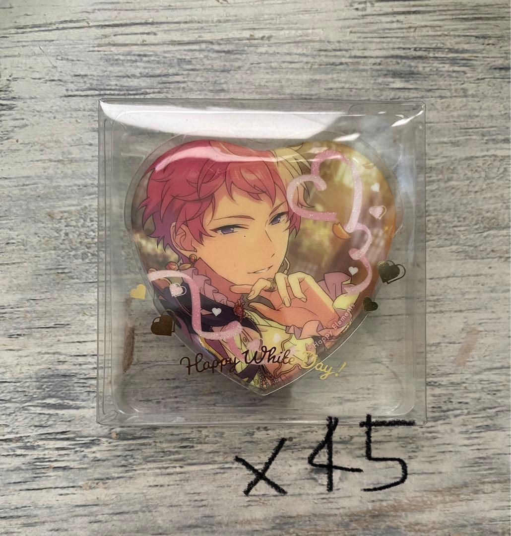 あんスタ 斎宮宗 ホワイトデー ハート型缶バッジ 45個セット
