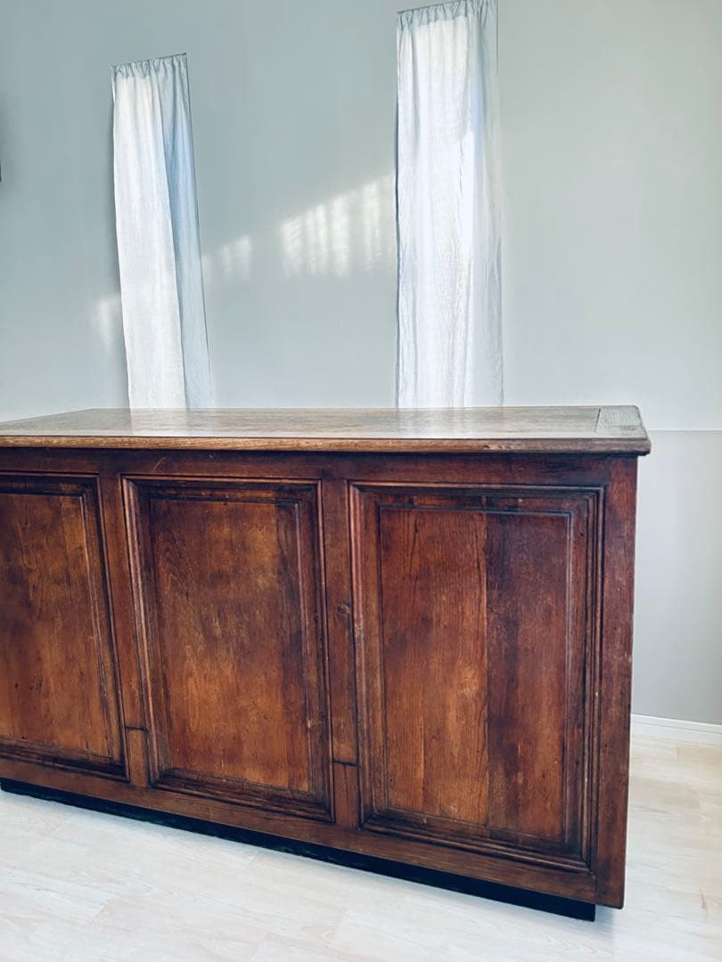 フランスアンティーク 家具 木製ショップカウンター 作業台 アトリエ