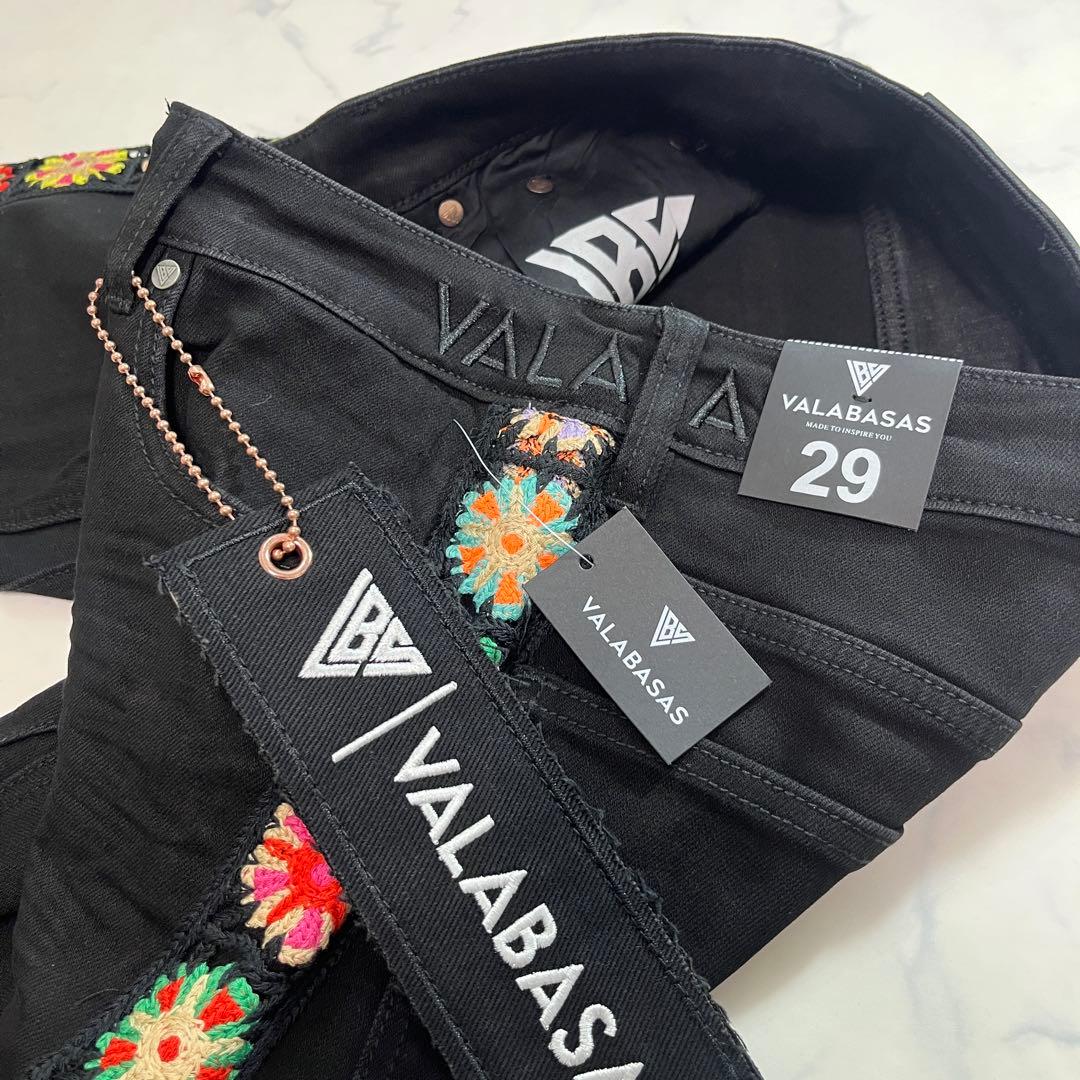 eyden着用 バラバサスvalabasas ブラックスキニーフレアデニム 29