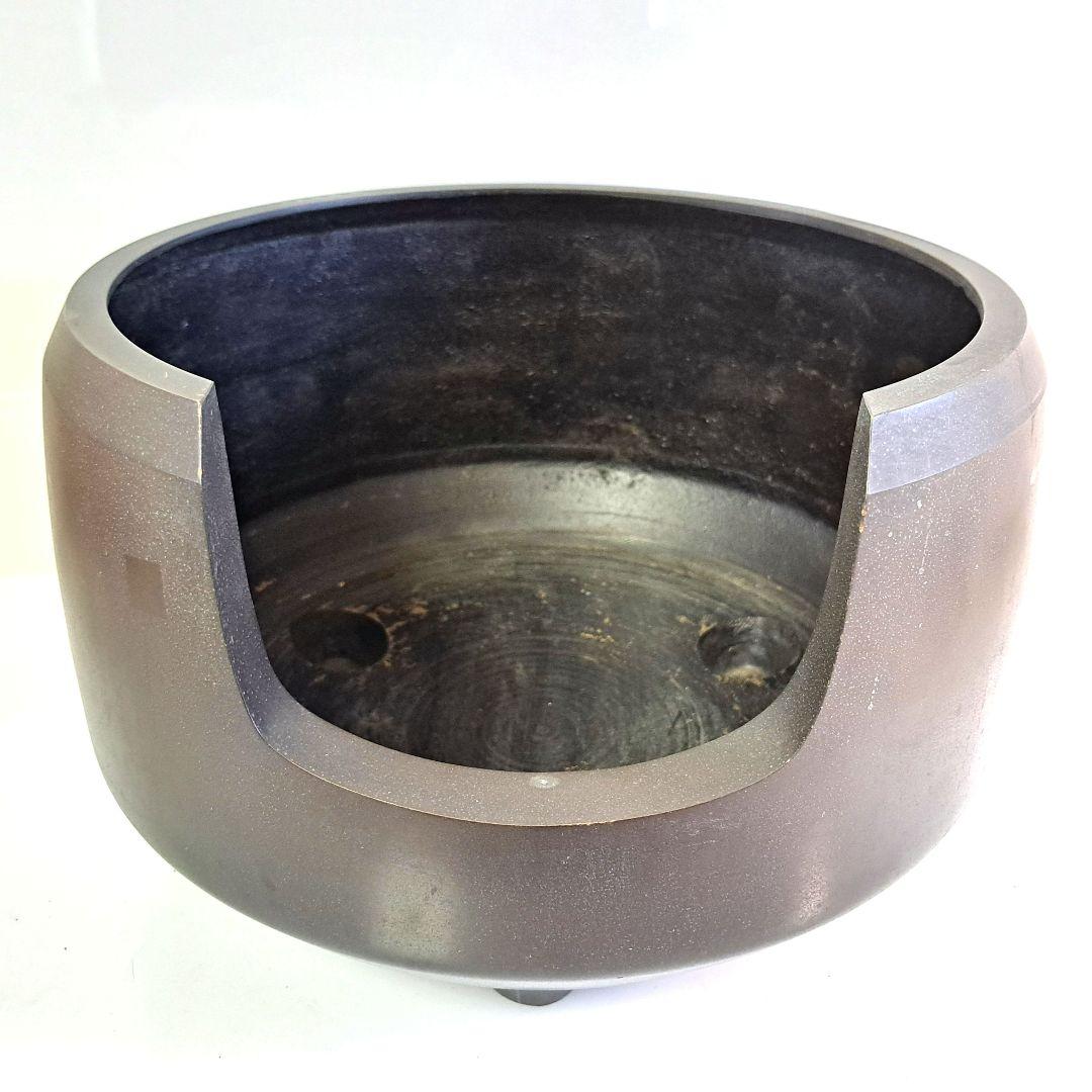 茶道具 面取風炉 唐銅製 風炉釜 L138