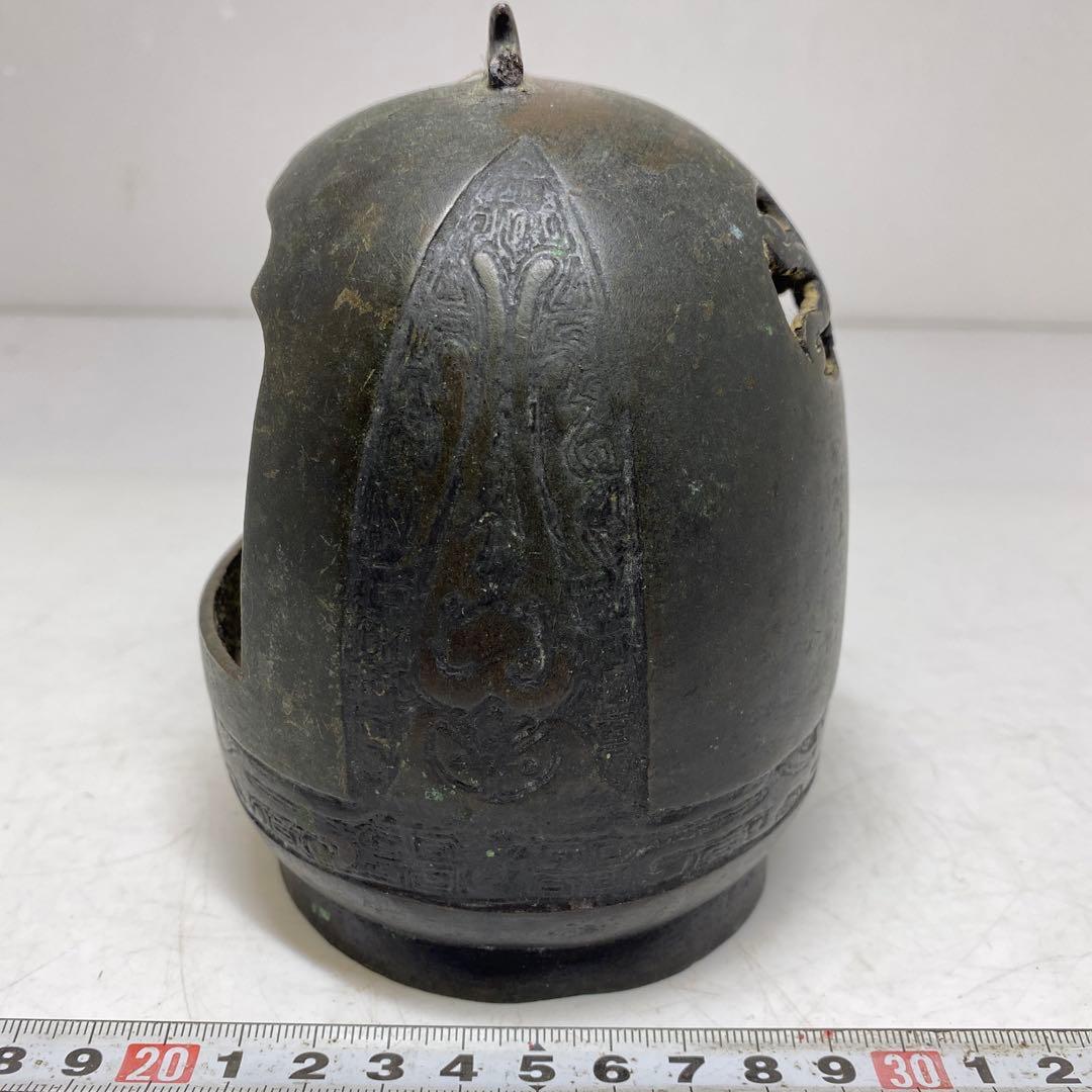 古銅 燭台 高さ約14.5cm 重さ553g 東T8-0207