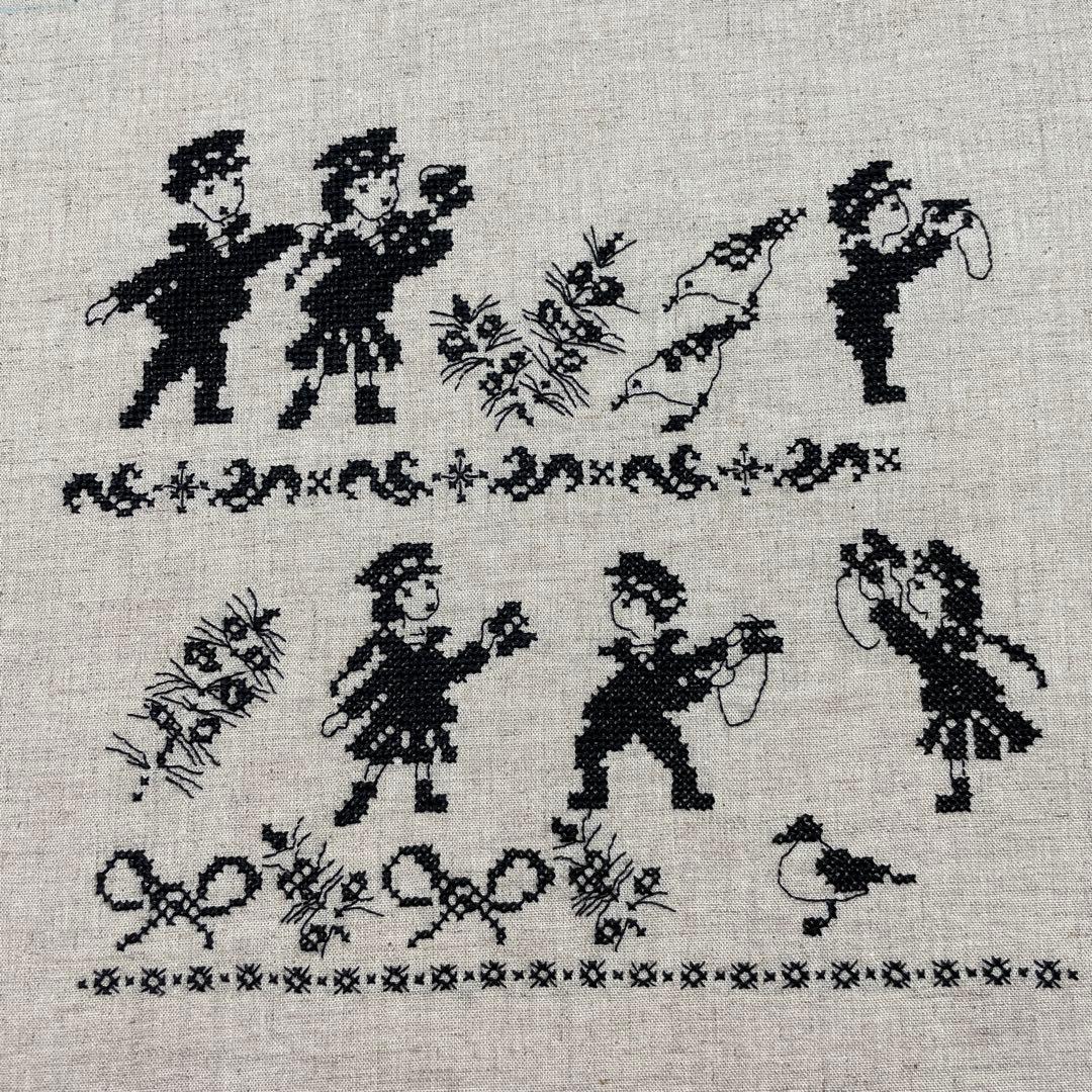 クロスステッチ 完成品 トートバッグ みつごちゃん サモイロフ オーダー 52