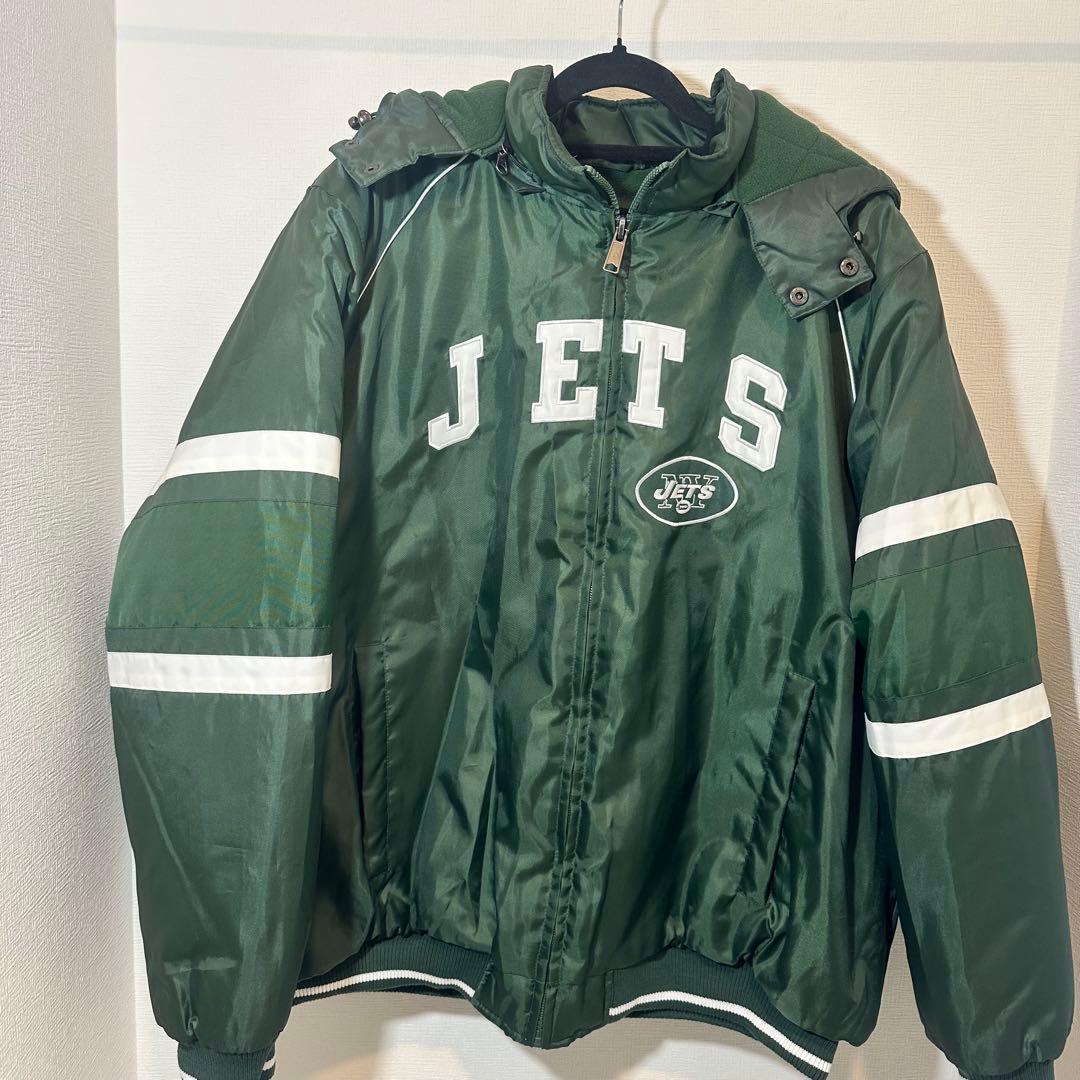 NY ジェッツJETS フード付きダウンジャケット NFL ゴッサムグリーン