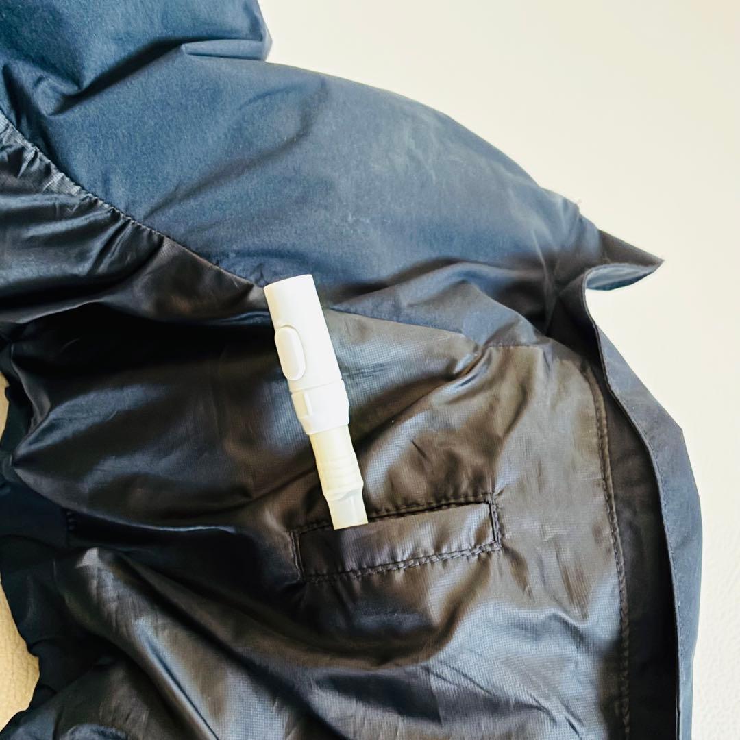 1840【極美品】パーリーゲイツ　エアーベスト　調整可能　ブラック　XL相当