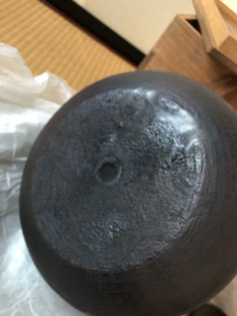 時代　車軸釜　大西定林造　十二代寒雉極付