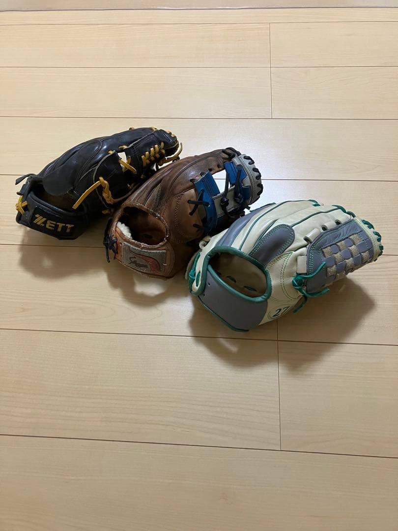 ぽ*か様 硬式　軟式　グローブ3点