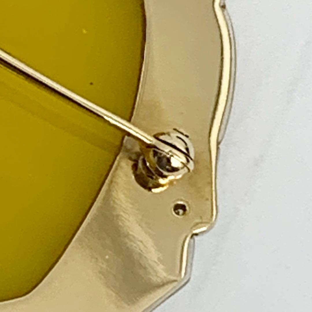 エルヴィンポーリー K18 Pt900 カメオ ブローチ ダイヤ シェル メノウ