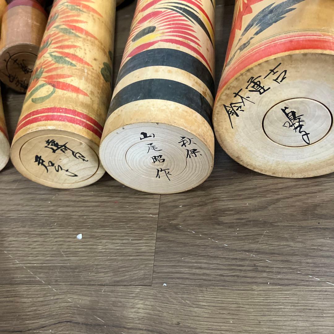 D-3 昭和レトロ 木製 こけし 小芥子 16体セット まとめ売り 日本人形