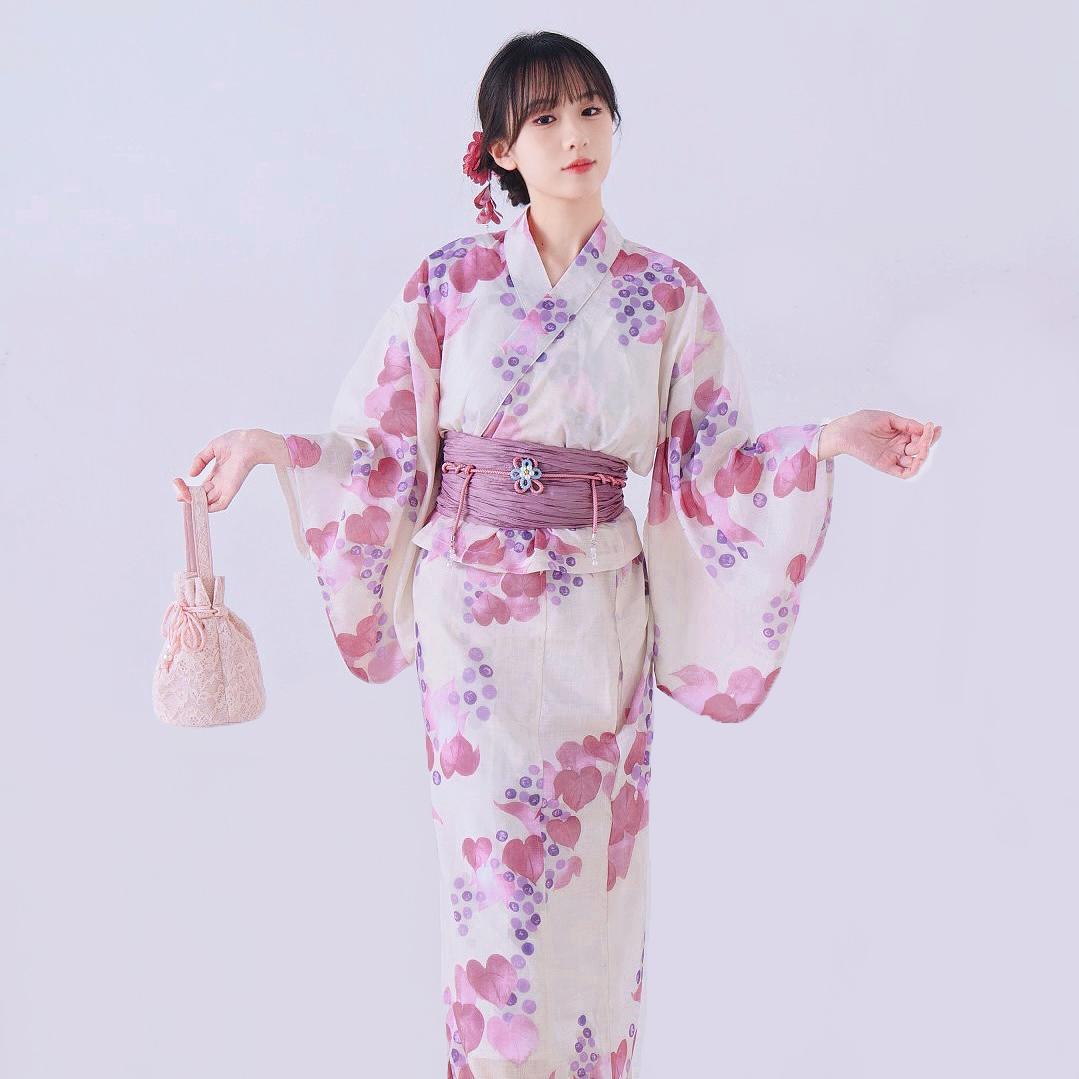 浴衣帯セット 二部式浴衣 浴衣ワンピ 3点セット セパレート浴衣 花見 D027