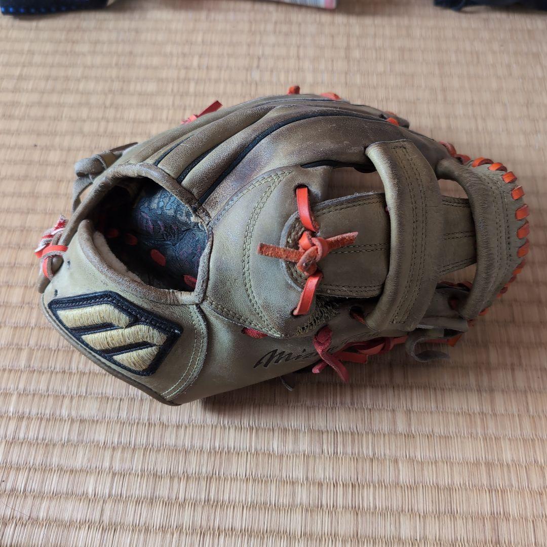 ミズノプロオーダー ビッグM 軟式野球グローブ イエロー 内野手用