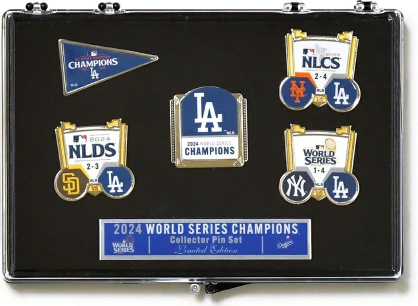 MLB ワールドシリーズ 2024 ロゴ ピンズ5個セット【新品・未開封品】