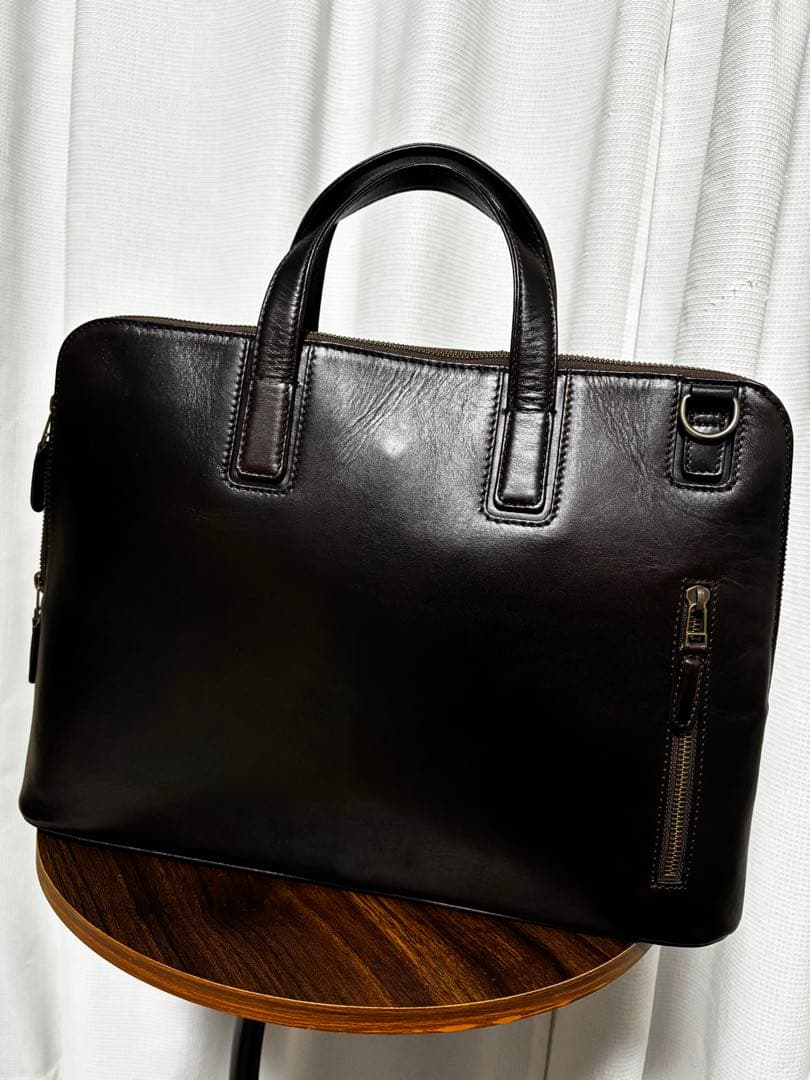 【極美品】マザーハウス ビジネスバッグ ブリーフケース ヴィンテージ レザー