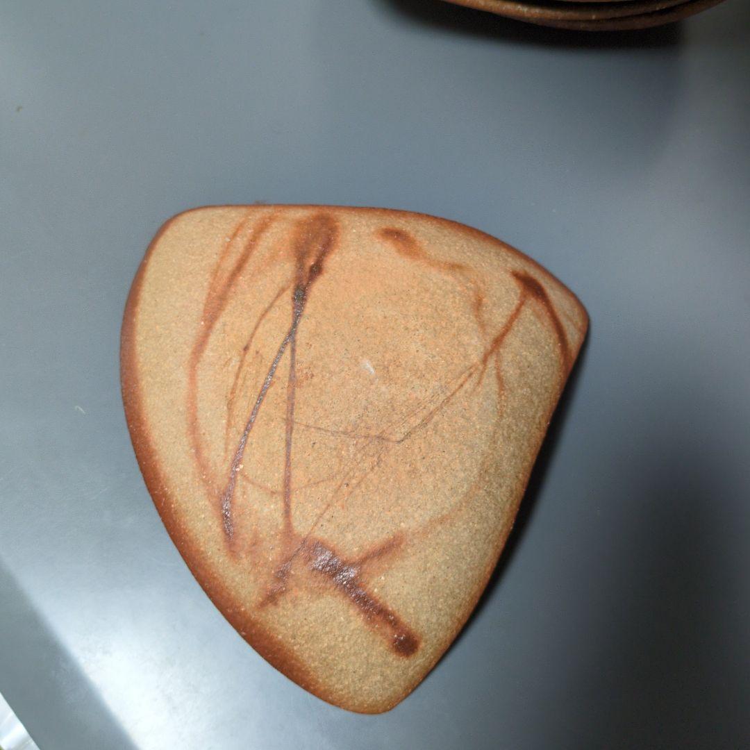 備前焼作家　山下譲治　緋襷の皿　5枚組