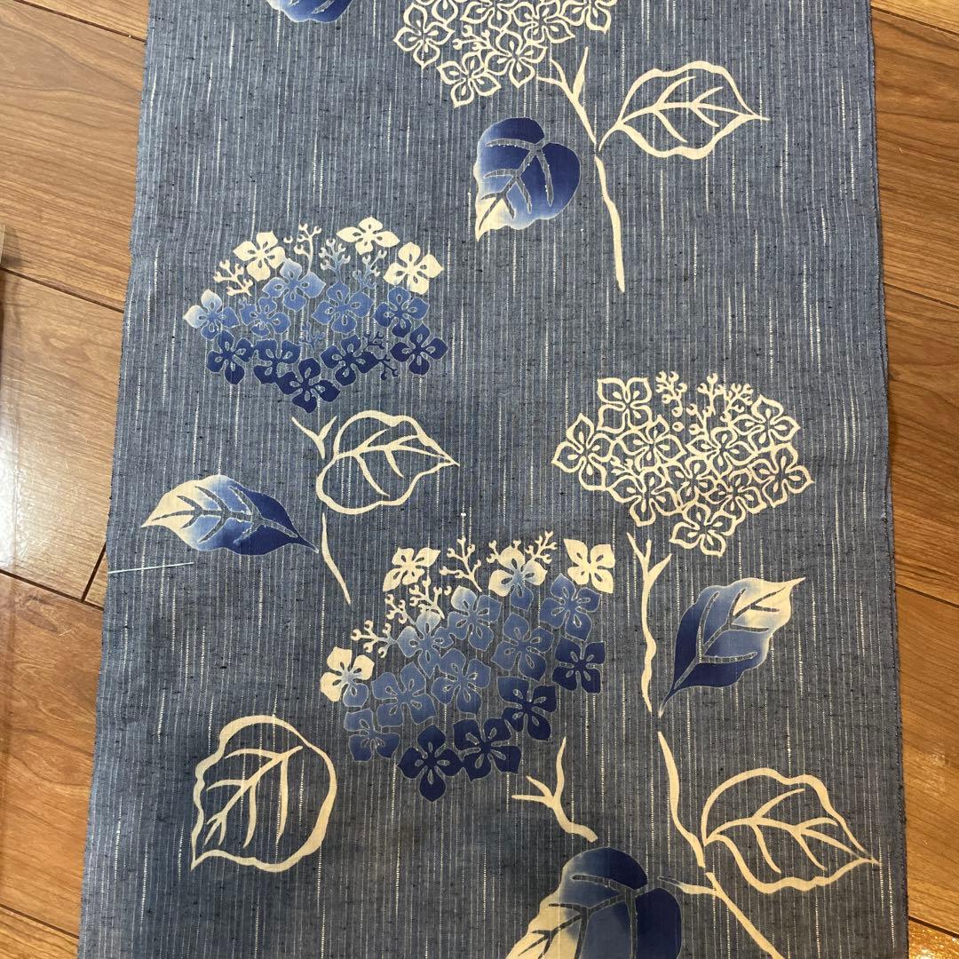 竺仙　浴衣　反物　紫陽花