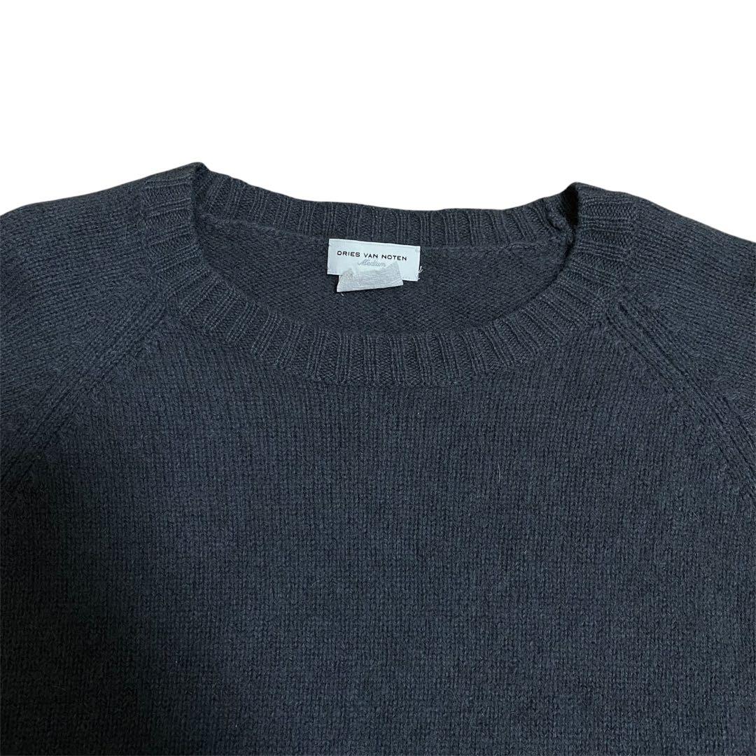 DRIES VAN NOTEN 無地 ウール ニット チャコールグレー ドリス
