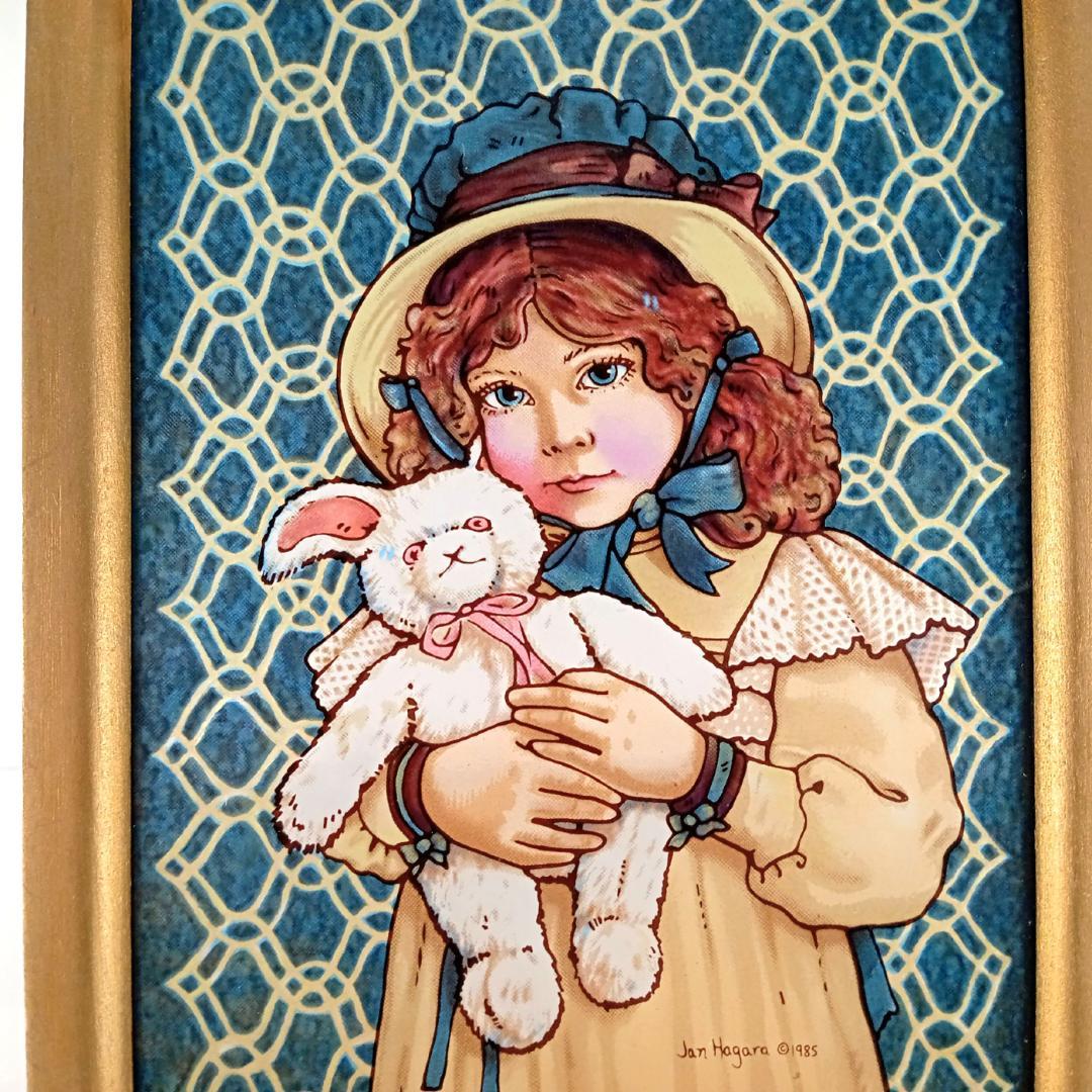 ジャン・ハガラ ステンドグラス 少女とお人形 レスリー グラスマスターズ社