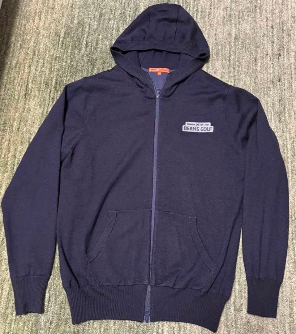 BEAMS GOLF フルジップパーカー ネイビー　Ｍ