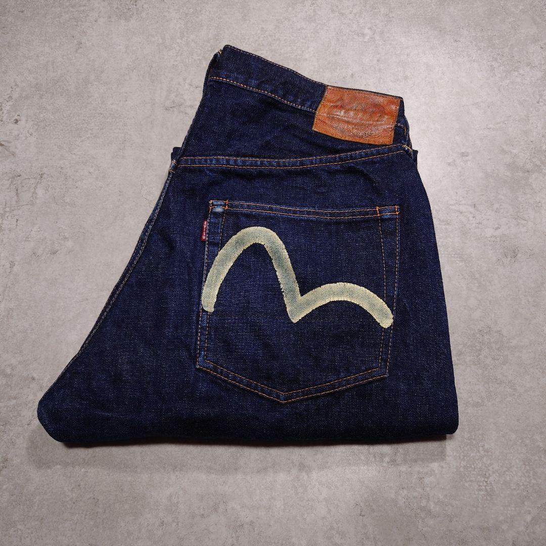 EVISU エヴィス カモメデニム 濃紺 耳付 白カモメ 2001 W36