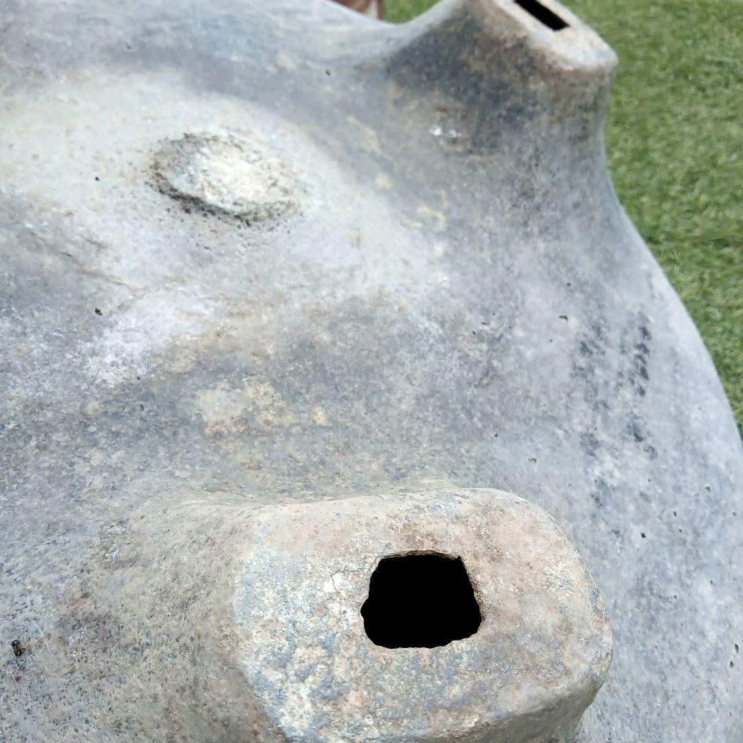 •青銅製火鉢••プランター　ビンテージ•ジャンクガーデン　レトロ火鉢　大きめ