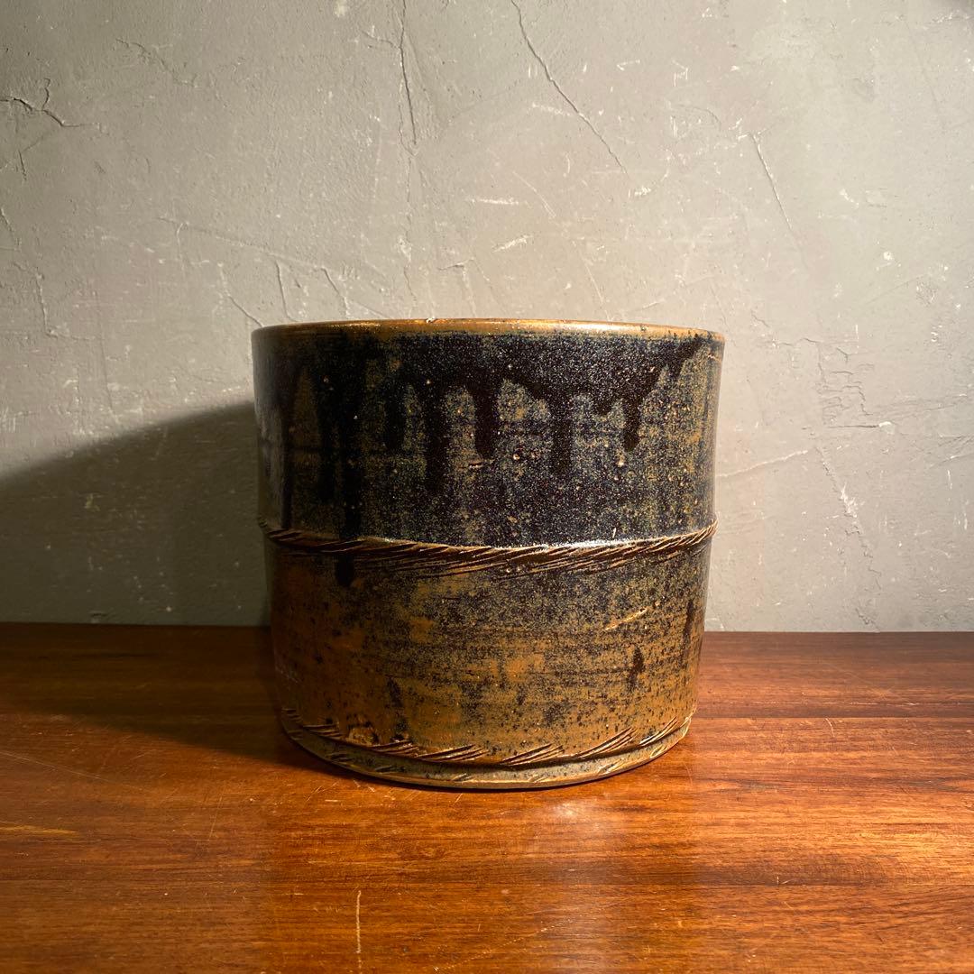 時代物 会津本郷焼 鰊鉢 焼き物 骨董品 古道具 花入 水盤 インテリア