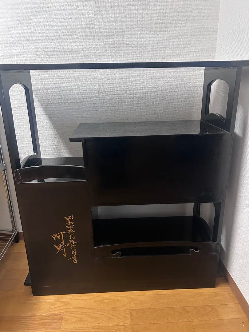アンティーク 和家具 飾り棚 茶棚 キャビネット 漆塗り