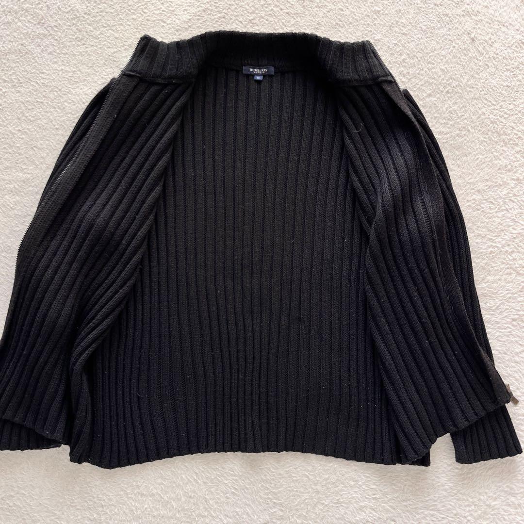 BURBERRY LONDON バーバリー ジップアップ ドライバーズニット