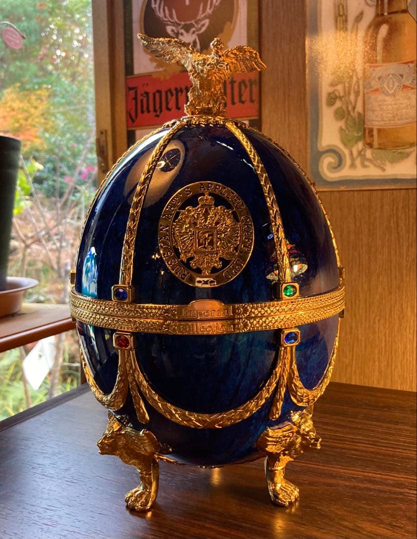 ラドガ インペリアルコレクション 青 ベネチアングラス デキャンタ 空瓶 空箱