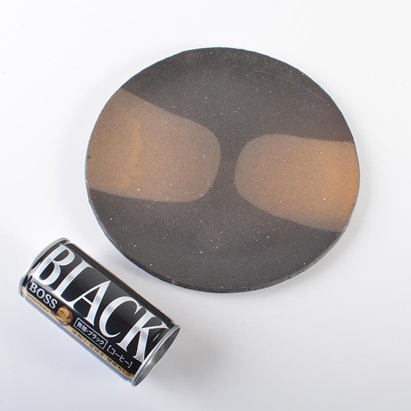 信楽焼　神山易久作　自然釉　皿　直径約22cm　N　R6375