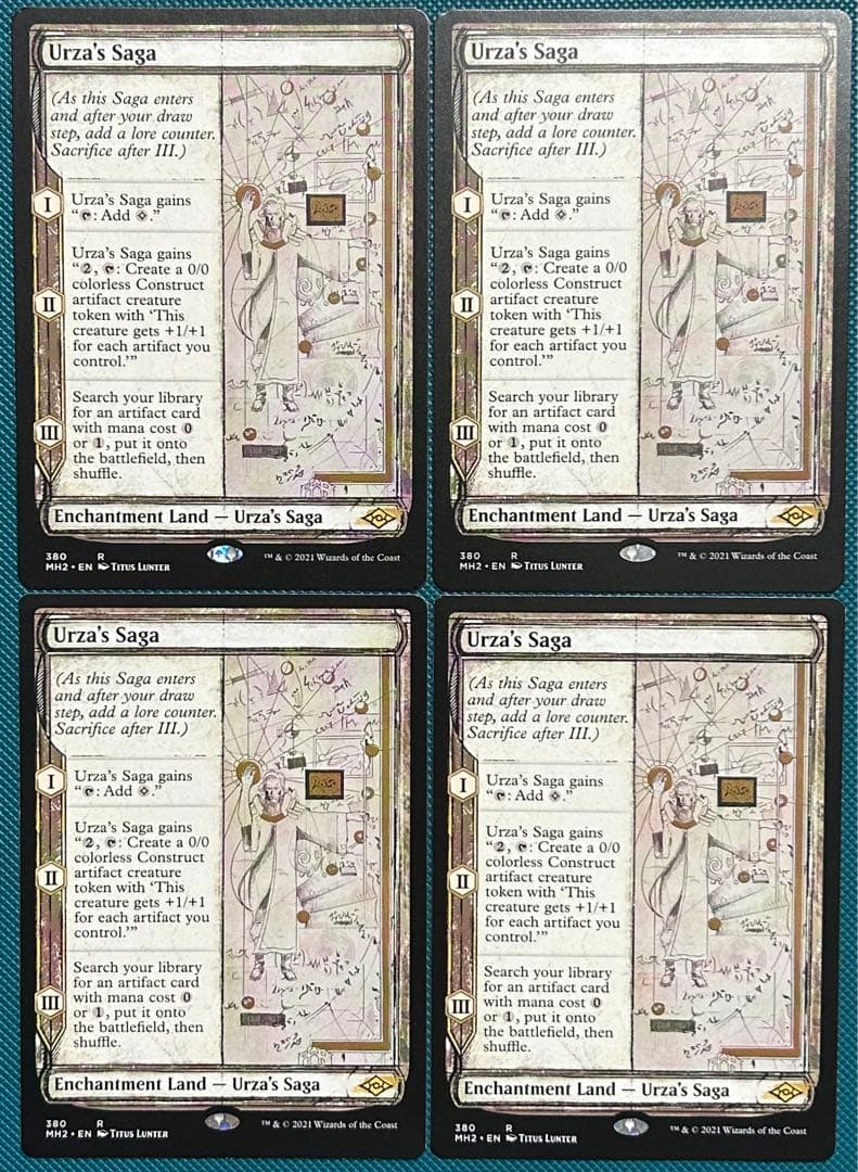 4枚セット【英語スケッチ】《ウルザの物語/Urza's Saga》MH2