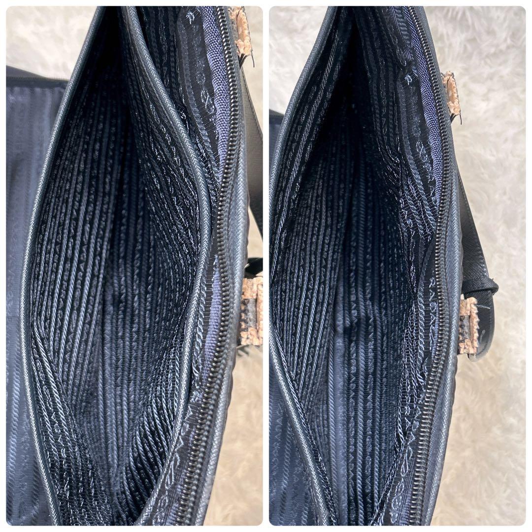 PRADA プラダ ナイロン ビジネスバッグ ブリーフケース ネイビー 三角ロゴ